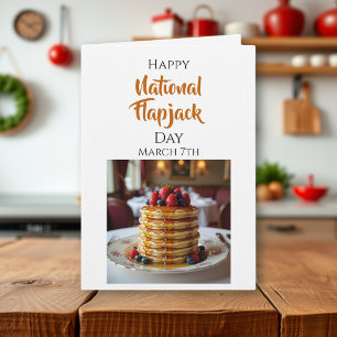 Frohen Nationalen Flapjack-Tag 7. März Karte