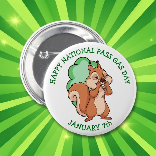 Frohen Nationalen Fürzetag | 7. Januar Button
