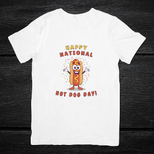 Frohen Nationalen Hot Dog Tag Herren T-Shirt