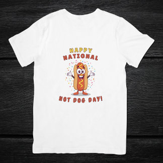 Frohen Nationalen Hot Dog Tag Herren T-Shirt