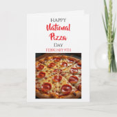 Frohen Nationalen Pizzatag | 9. Februar Karte (Vorderseite)