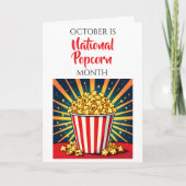 Frohen Nationalen Popcorn-Monat! Oktober Karte (Vorderseite)