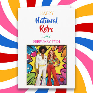 Frohen Nationalen Retro-Tag   27. Februar Karte