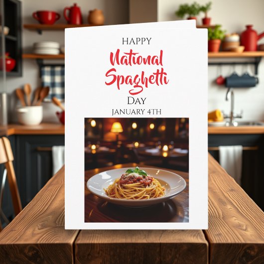 Frohen Nationalen Spaghettitag | 4. Januar Karte