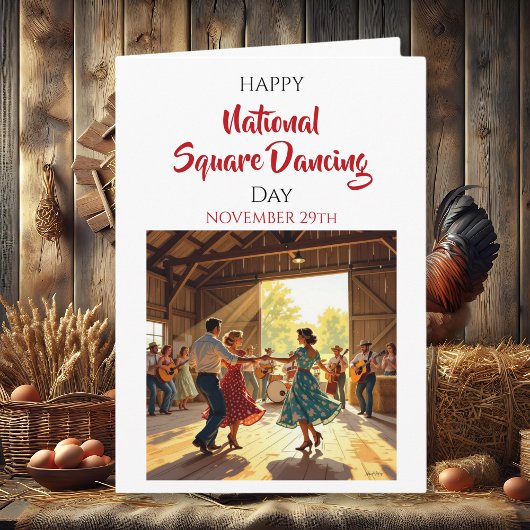 Frohen Nationalen Square Dance Tag | 29. Nov. Karte