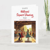 Frohen Nationalen Square Dance Tag | 29. Nov. Karte (Vorderseite)