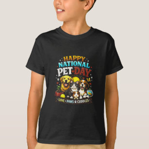 Frohen Nationalen Tag der Haustiere Süße und lusti T-Shirt