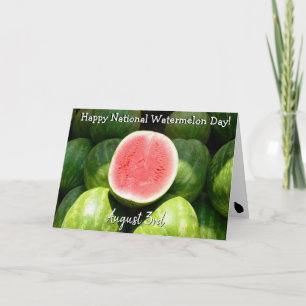 Frohen Nationalen Wassermelonen-Tag Karte