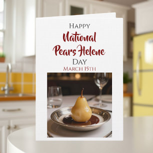 Frohen Nationaler Birnen Helene Tag   15. März Karte
