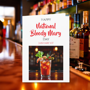 Frohen Nationaler Bloody Mary Tag 1. Januar Karte
