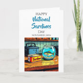 Frohen Nationaler Sardinentag | 24. November Karte (Vorderseite)