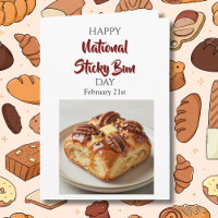 Frohen Nationaler Sticky Bun Tag! 21. Februar