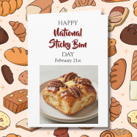 Frohen Nationaler Sticky Bun Tag! 21. Februar