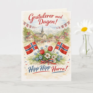 Frohen norwegischen Verfassungstag - 17. Mai Sytte Karte