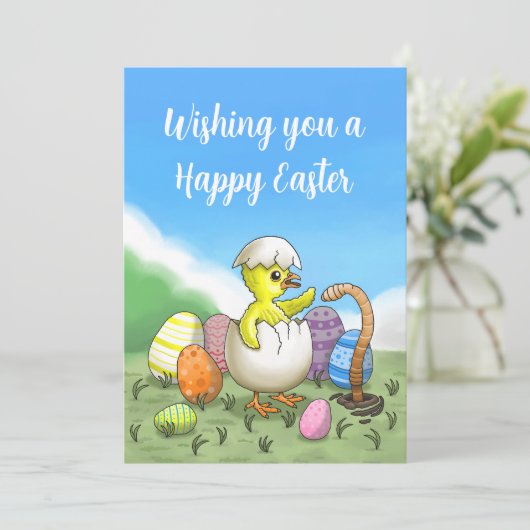 Frohen Ostern Feiertagskarte (Stehend Vorderseite)