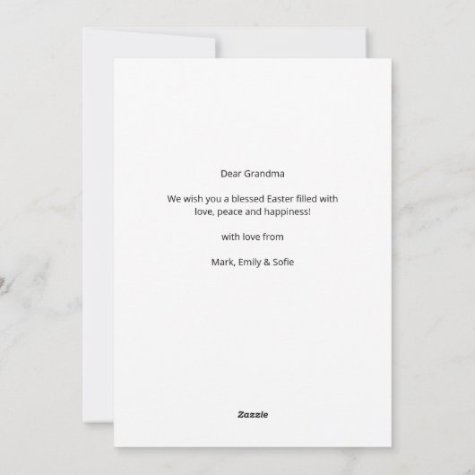 Frohen Ostern Feiertagskarte (Rückseite)