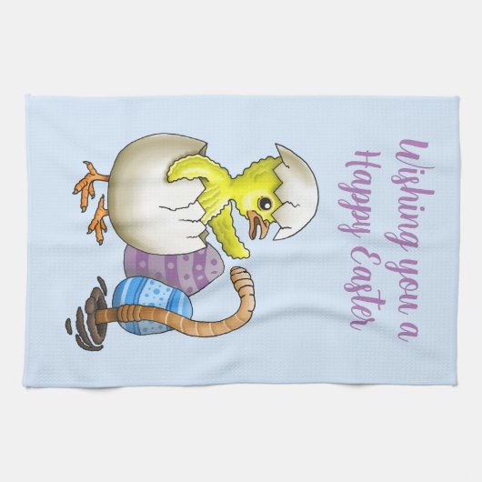 Frohen Ostern Geschirrtuch (Horizontal)