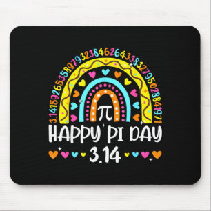 Frohen Pi-Tag 3.14 Zahl Regenbogen Mathe Geek Lehr Mousepad