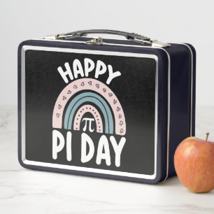 Frohen Pi-Tag Boho-Regenbogen Mathe Mathematik Metall Brotdose