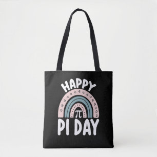 Frohen Pi-Tag Boho-Regenbogen Mathe Mathematik Tasche