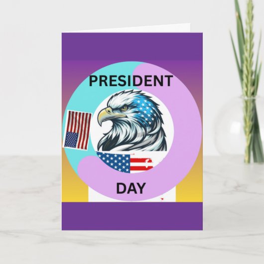 FROHEN PRÄSIDENTENTAG AMERIKAS KARTE (Vorderseite)