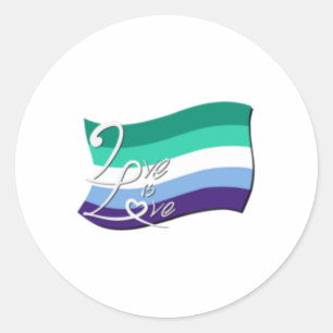 Frohen Pride! Regenbogenflagge Oversized Runder Aufkleber