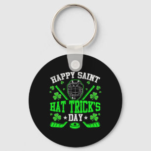 Frohen Sankt Hut-Trick-Tag Eishockey St. Patrick Schlüsselanhänger