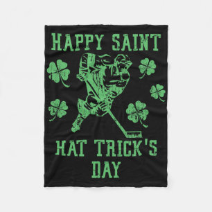 Frohen Sankt Hut-Tricks-Tag Lustiger St. Patrick's Fleecedecke