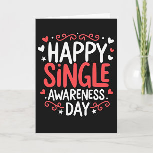 Frohen Single-Awareness-Tag-Grußkarte Karte
