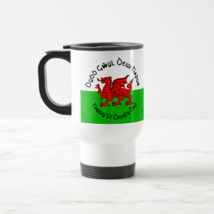 Frohen St Davids Tag im keltischen Stil Reisebecher