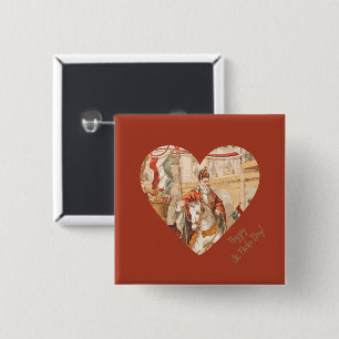 Frohen St. Nikolaus-Tag Sinterklaas Nikolaus Button