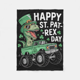 Frohen St Pat-rex Patricks Tag Dinosaur Monster LK Fleecedecke