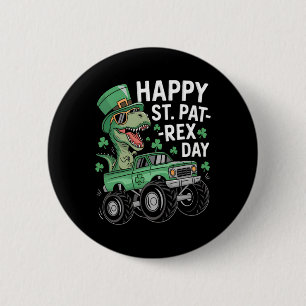 Frohen St Pat-rex Patricks Tag Dinosaurier Monster Button
