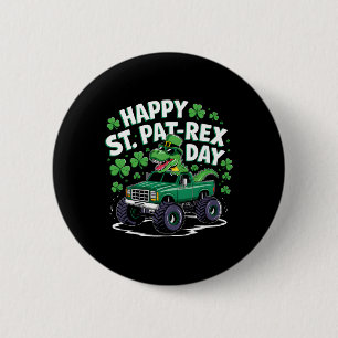 Frohen St Pat-rex Patricks Tag Dinosaurier Monster Button