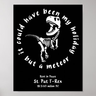 Frohen St Pat Rex Tag St Patricks Ruhe In Frieden  Poster