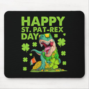 Frohen St Pat T-Rex Tag Dinosaur St Patricks Day B Mousepad