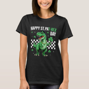 Frohen St Pat T-Rex Tag Jungen Kinder Dinosaurier  T-Shirt
