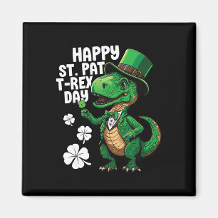 Frohen St Pat T-Rex Tag St Patricks Day Dinosaur D Magnet
