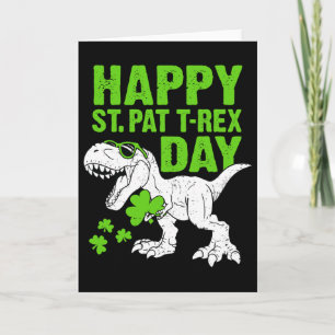 Frohen St Pat Trex Tag St Patricks Dinosaur Kleink Karte
