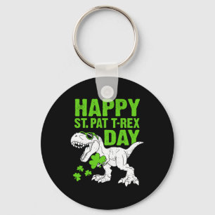 Frohen St Pat Trex Tag St Patricks Dinosaur Kleink Schlüsselanhänger