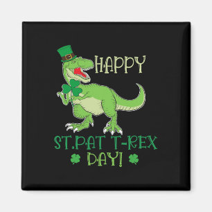 Frohen St Patrex Tag Pat T-Rex Dino Irischer Pat T Magnet