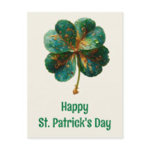 Frohen St. Patrick’s-Tag Eleganter Shamrock
