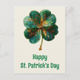 Frohen St. Patrick’s-Tag Eleganter Shamrock Postkarte