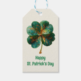 Frohen St. Patrick’s Tag Elegantes Kleeblatt Geschenkanhänger