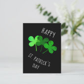 Frohen St. Patrick`s Tag Grüne Shamrocks Postkarte (Stehend Vorderseite)