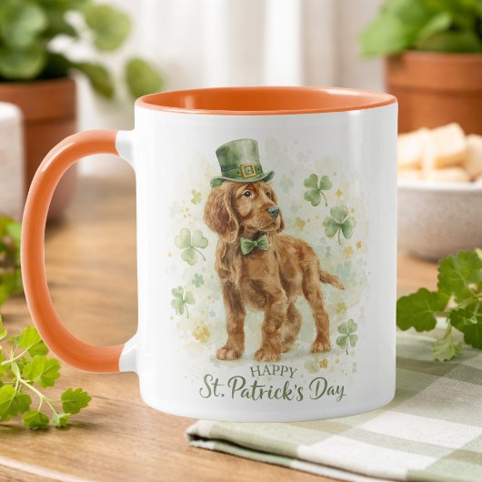 Frohen St. Patrick’s-Tag Irischer Setter Tasse