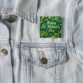Frohen St. Patrick’s Tag Kleeblatt-Design Button (Beispiel)