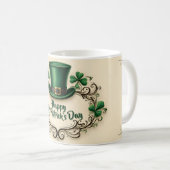 Frohen St. Patrick’s Tag Kleeblatt-Design Kaffeetasse (VorderseiteRechts)