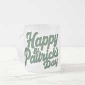 Frohen St. Patrick’s Tag Niedlicher Kobold Mattglastasse (Vorderseite Links)