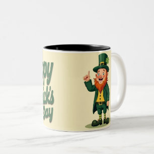Frohen St. Patrick’s Tag Niedlicher Kobold Zweifarbige Tasse